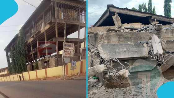 Old picture of collapsed Accra Newtown building surfaces after tragedy, Ghanaians outraged