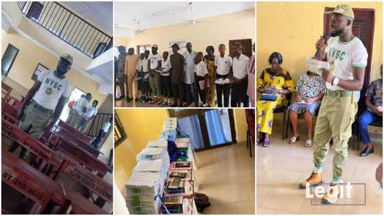 NSS member who lost his dad donates stationery worth over GH₵11k to school in honour of him