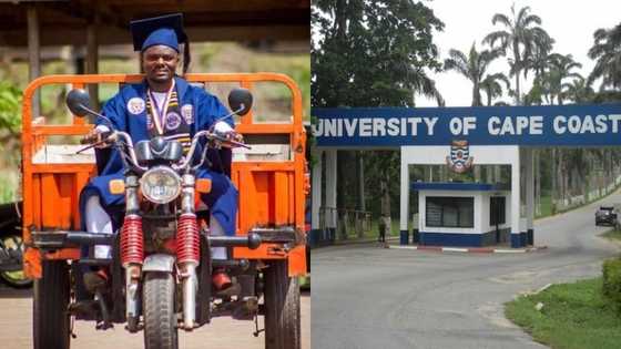 UCC student who sold 'pure water' in 'aboboya' to fund himself graduates as best student in Faculty of Law