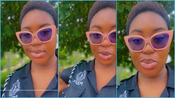 Pretty Ghanaian policewoman advocates for the use of deodorant, video causes stir