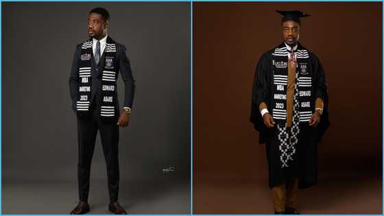 University of Ghana: Edward Asare bags master's degree in Marketing, graduation photos drop