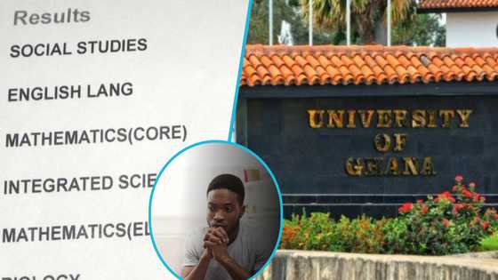 Legon 2024 admission: Boy with 2As displays results after university releases admissions list