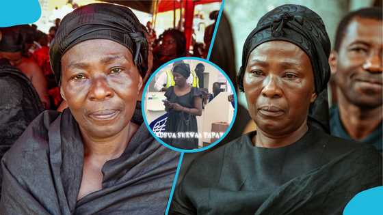 Speculations arise as video of Akosua Serwaa at an airport in Ghana emerges