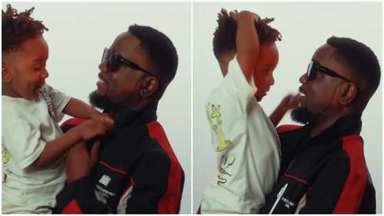 Sarkodie unveils son's rasta hairdo on his 3rd birthday, heartwarming video goes viral