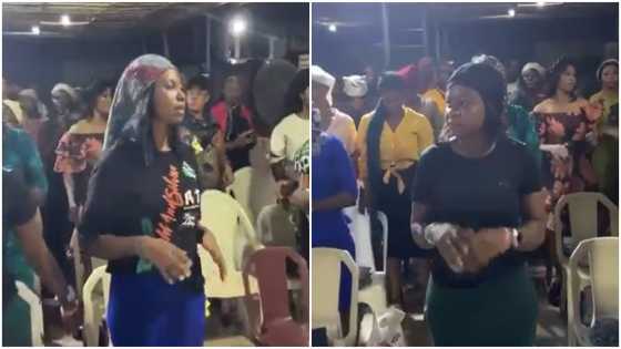 Pretty ladies seen praying aggressively for husband in viral video