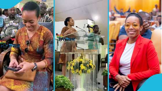 Zanetor Agyeman-Rawlings looks gorgeous, rattles thick Ga as she speaks to constituents