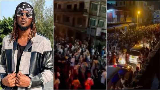 P Square's Paul Okoye shares video of massive crowd in Takoradi vibing to his song as they march on the street