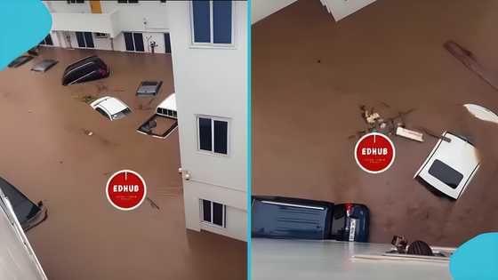 Heavy morning downpour submerges luxury vehicles in Tse Addo floods, Video