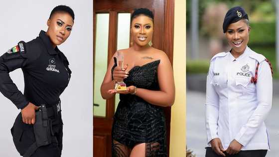Ghana's most beautiful policewoman wins award as the best photo model in 2020; photos drop