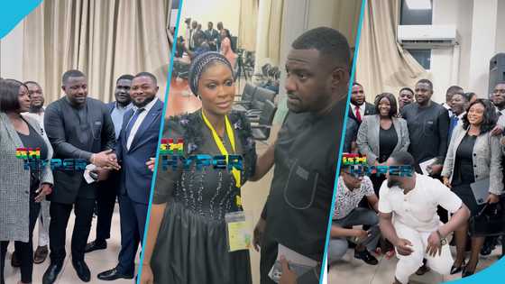 John Dumelo's pretty wife looks magnificent in a stylish black outfit to his vetting: "Very demure"