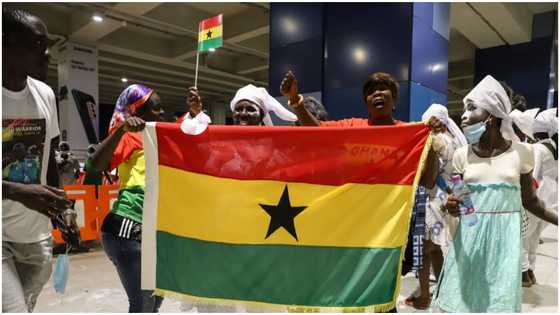 Massive joy as 17 Ghanaian students studying in Ukraine arrive at Kotoka airport