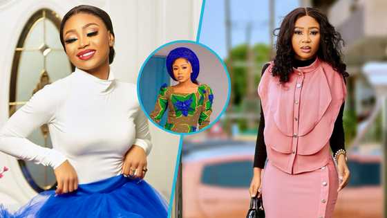 Akuapem Poloo mesmerises her fans with a stylish mermaid-inspired African print dress