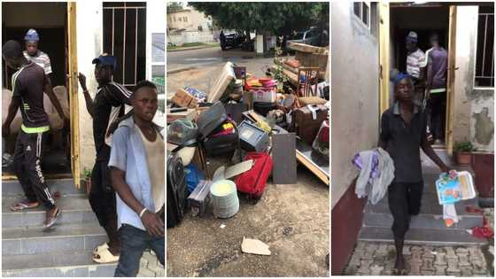 Photos, videos emerge as Nigerian family get thrown out of their own house of 30 years, social media reacts