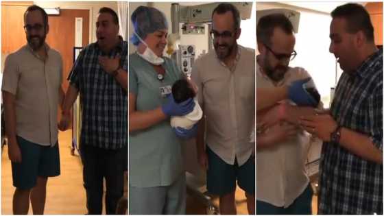 Priceless moment dad met and carried newborn child for 1st time wows social media