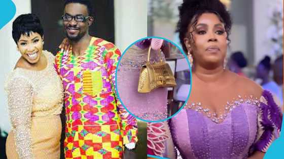 The beautiful wife of Menzgold's CEO goes viral as she rocks beaded kente and GH¢26,000 bag: "Slaying with amanfoɔ cash"