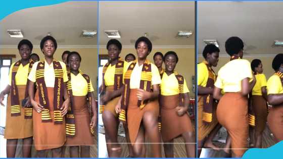 Holy Child students dance happily as they celebrate completing WASSCE