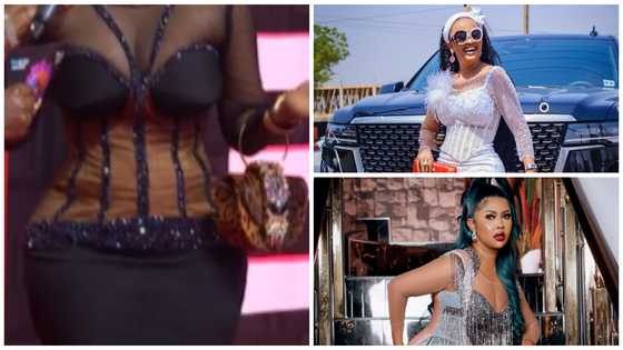 VGMA 24: McBrown flaunts a flat stomach in a corset dress despite having a large dinner