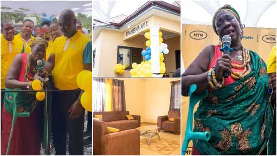 GH woman who played lead role in 1st MoMo TV advert gifted furnished 2-bedroom house; photos, video pop up