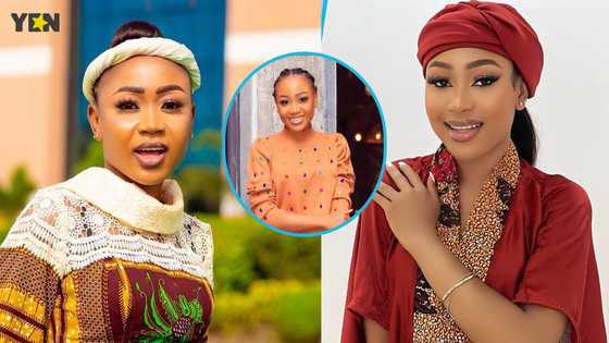 Ghanaian actress Akuapem Poloo sets new fashion trend as she rocks sweater and sweatpants to a party