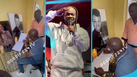 Prophet Kumchacha copies someone's tribute as he writes in Daddy Lumba's book of condolence, video trends