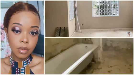 Woman tours her uncompleted house in Ghana and shows off the various rooms