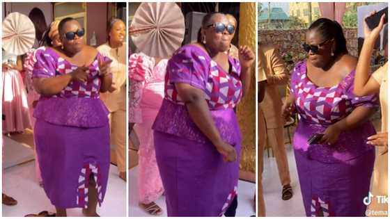 Plus-size woman displays bodacious azonto moves at wedding, bridesmaids join her in adorable video