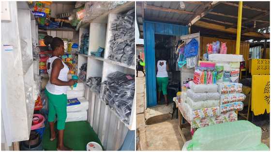 Please support my mom's hustle - Ghanaian gets many emotional with photos of his mother's small shop
