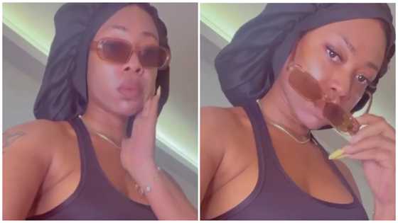 "He nearly burst my eye" - Shatta Michy shares video showing scar son mistakenly gave her