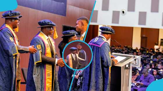 UPSA VC snubs graduate with cornrow hairstyle during congregation, refuses handshake, video evokes sorrow