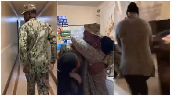 Mum weeps in video after son in US Navy who said he won't return for Christmas showed up