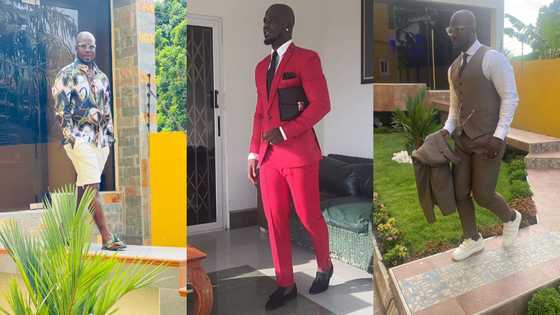 Fashion master: Former Ghana captain Stephen Appiah slays in all-red suit