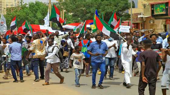 Hundreds rally in Sudan against coup, tribal violence