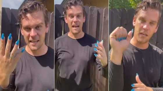 Man with fake nails teaches women self-defense in a video