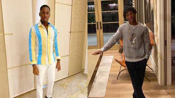 Abraham Attah storms Ghana and links up with Despite's son Saahene Osei; photos drop