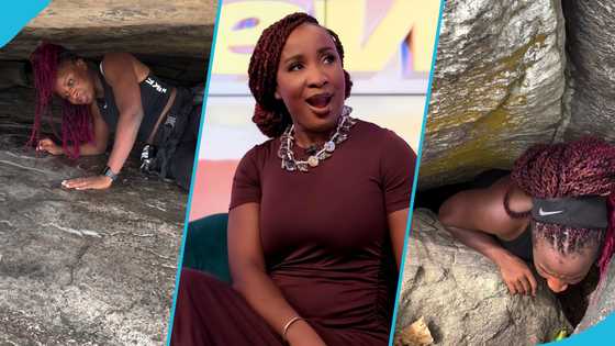 Naa Ashorkor gets many worried as she got stuck under rocks while hiking at Shai Hills Reserve