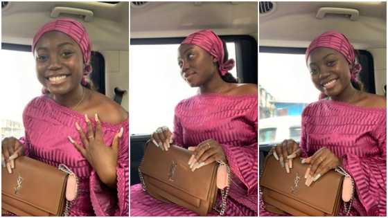 Traditional slay queen: Lady with long nails in traditional dress stirs reactions