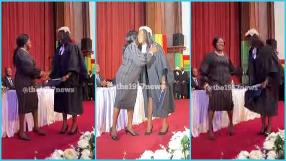 Lovely video of Chief Justice hugging her daughter as she gets called to the Ghana Bar warms hearts