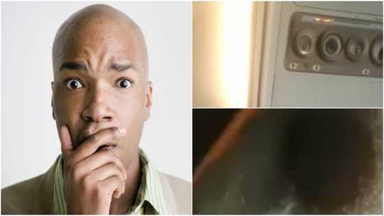 Passenger in airplane gets drenched with water leaking from the roof in video