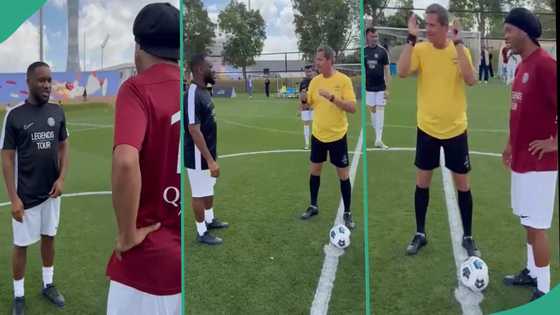 Jay Jay & Ronaldinho play against each other in PSG legends' football match: "Okocha will win"