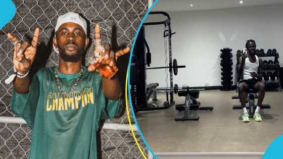 Black Sherif wows many with his melodious voice as he sings in the gym: "Yaya the hitmaker"