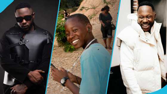 Medikal drops an old picture, his eyes and smile resemble his daughter Island Frimpong