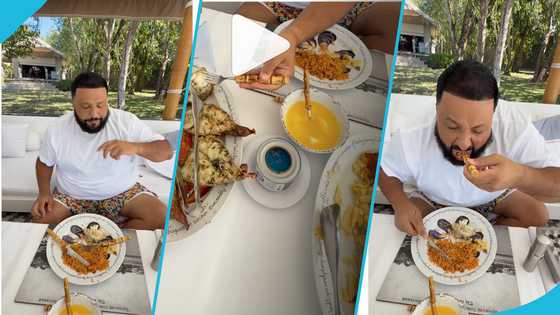 DJ Khaled eats Ghana Jollof and lobsters in a trending video: "Life is good"