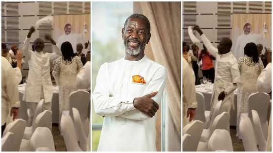 UT boss Kofi Amoabeng shows off 'soldier man' dance moves at his plush 70th birthday party