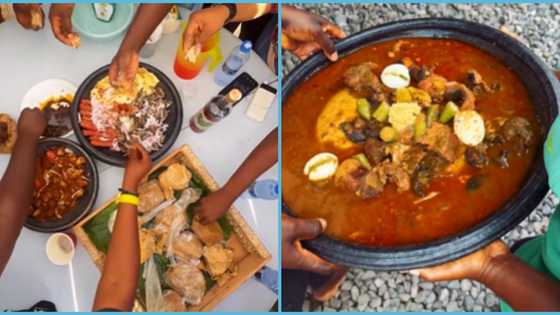 Ghanaian man schools younger brother on how to eat with the elderly: “Don’t take meat first”