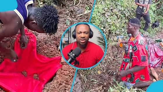 Ghanaian TikToker Trouble Carlos in trouble as galamsey kingpin takes him to the gods