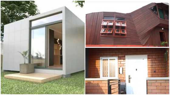 Cheap homes in Ghana made from unique materials like raffia palm and earth