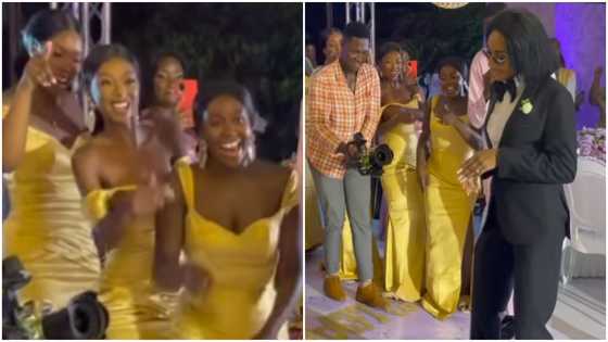 Video of groomslady delighting peeps at wedding reception with intense dance moves pops up; many react