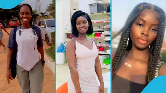 Ghanaian lady celebrates sister's husband for sending her to nursing school