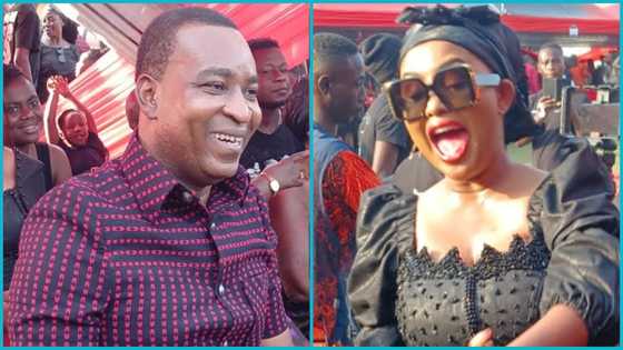 Video drops as McBrown 'dodges' Wontumi's greetings at funeral in Kumasi