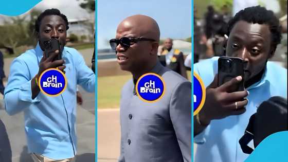 Drama unfolds as NDC activist Ralph St Williams confronts NPP MP at the forecourt of Parliament